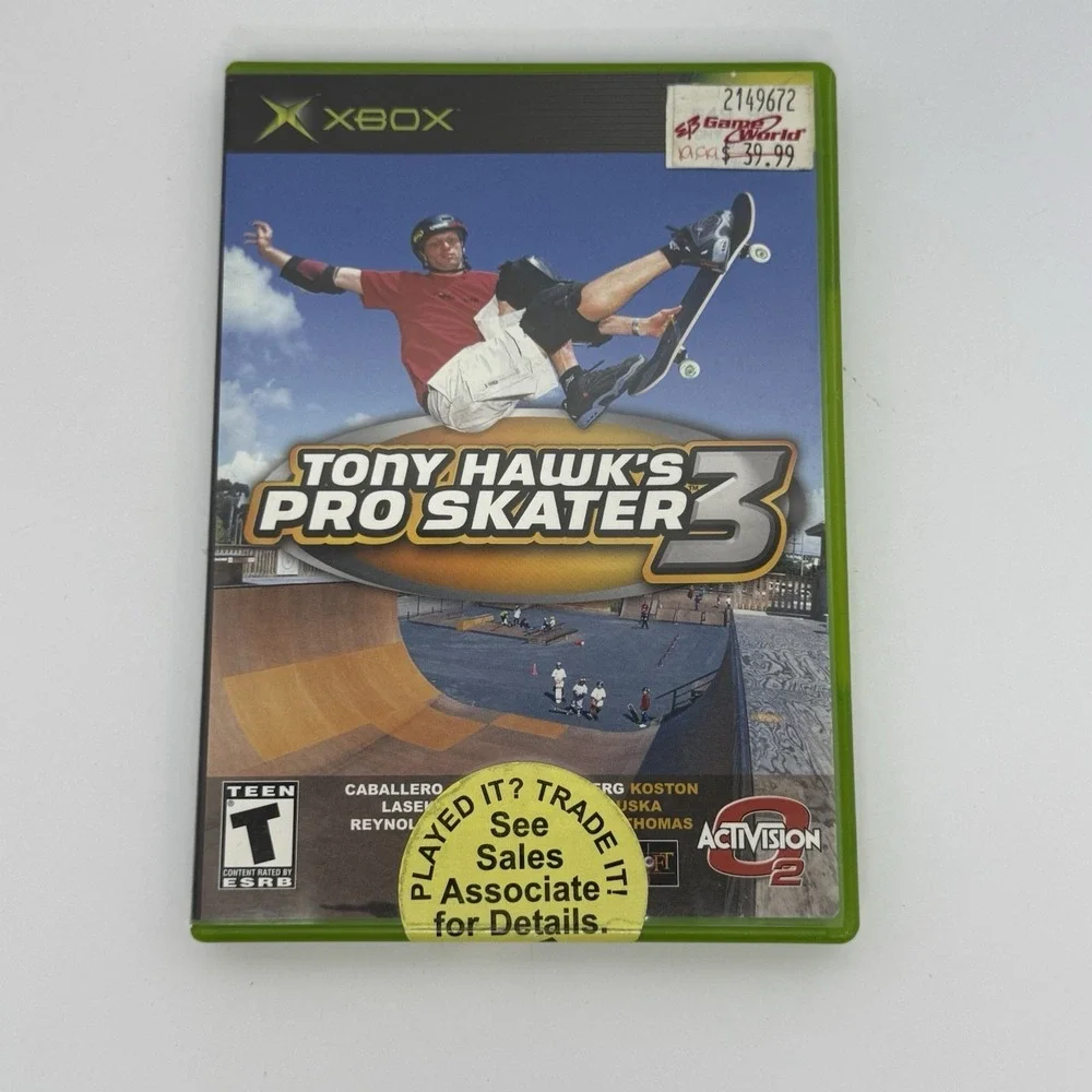 Tony Hawk's Pro Skater 3 (Microsoft Xbox, 2002) Case and Game Only Tested Works